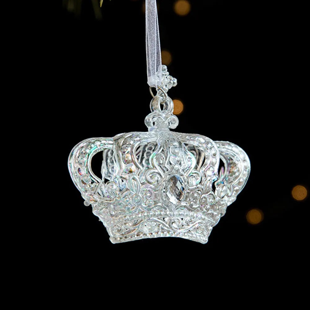Christmas Hanging Decorations - Clear Acrylic Tree Ornaments in 10 Shapes