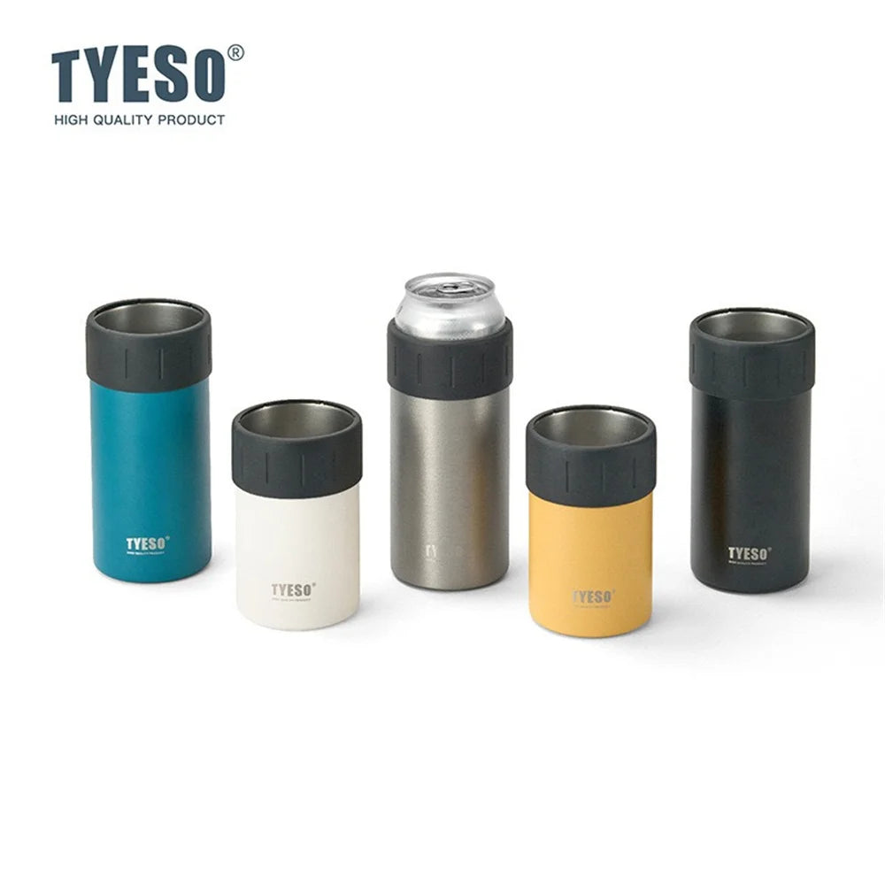 Insulated Can and Bottle Cooler - Stainless Steel Double Wall Drink Holder, 350ml and 520ml
