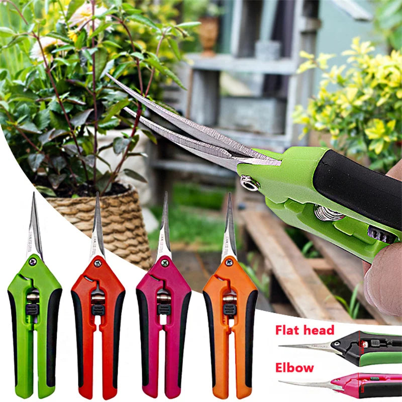 Pruning Shears 6.5 Inch - Stainless Steel Garden Scissors and Bonsai Hand Pruners