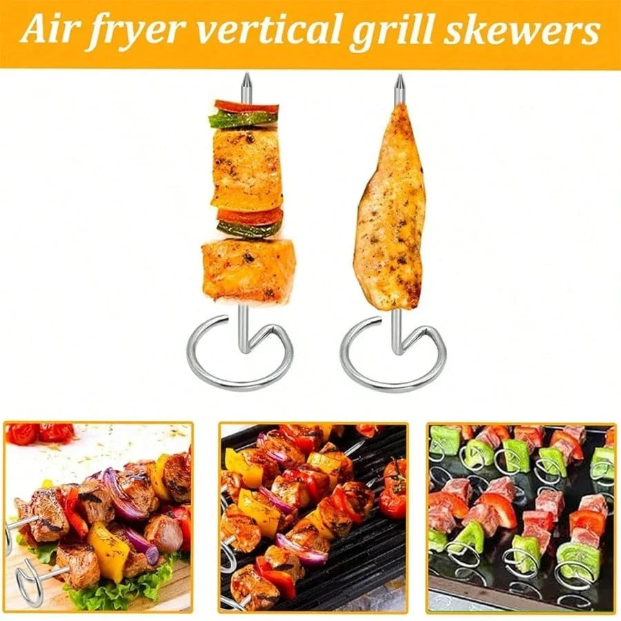 Stainless Steel Kabob Skewers - Reusable BBQ Kebab Sticks, 10/20/30 Pack