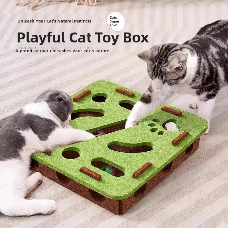 Cat Puzzle Toy - Felt Interactive Puzzle Board for Indoor Cats in 6 Designs