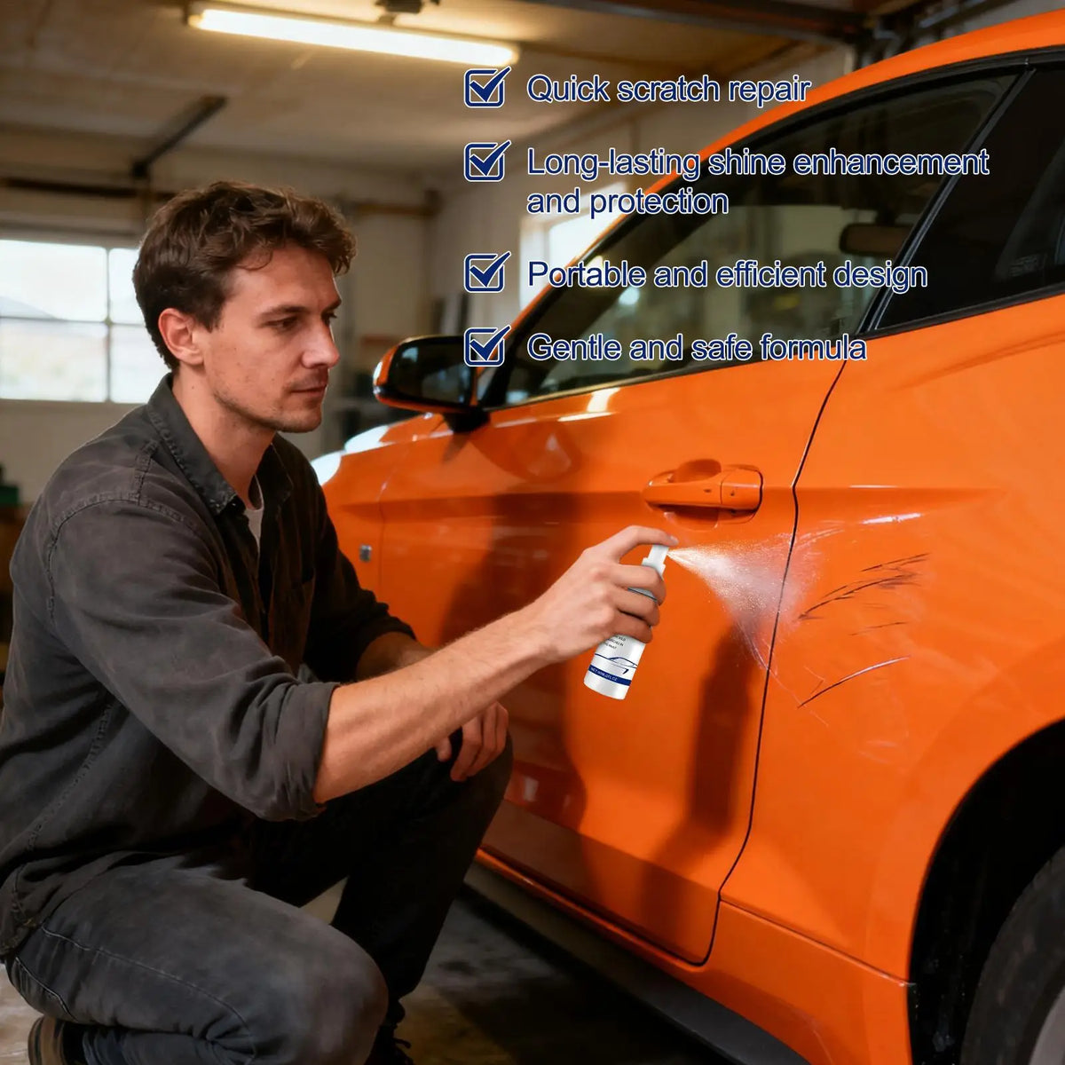 Car Scratch Remover Spray - 60ml Paint Repair Polish for Light Scratches