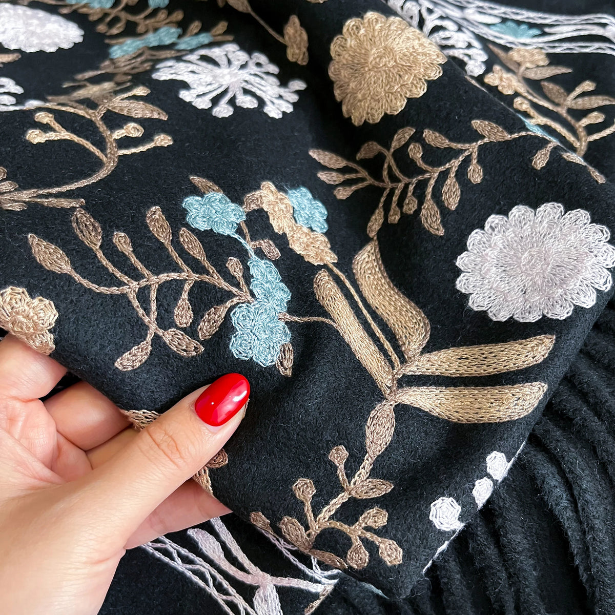 Cashmere Winter Scarf - Thick Pashmina Blanket Shawl Wrap in 4 Colours
