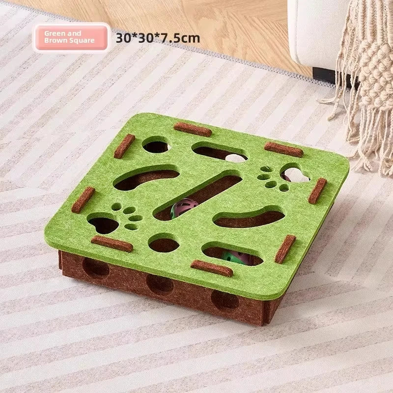 Cat Puzzle Toy - Felt Interactive Puzzle Board for Indoor Cats in 6 Designs
