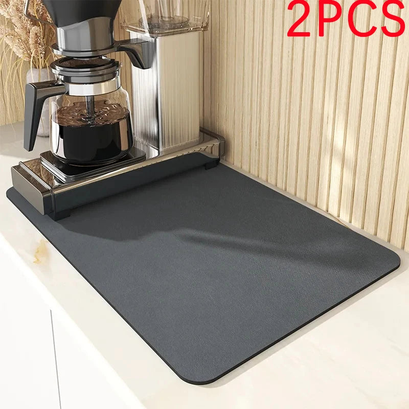 Kitchen Absorbent Mat - Super Absorbent Quick Dry Drying Pad in 4 Sizes