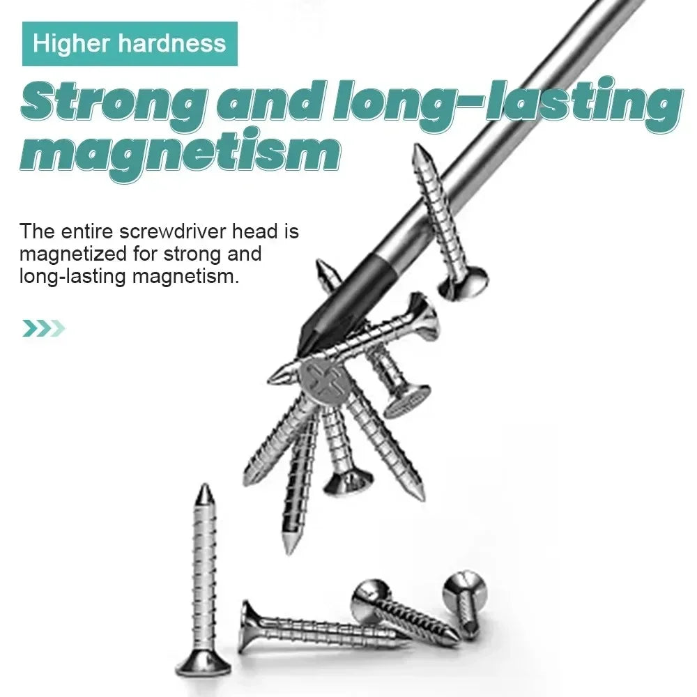 Magnetic Screwdriver Set 4pc - Insulated Cross and Flat Drivers with Magnetiser