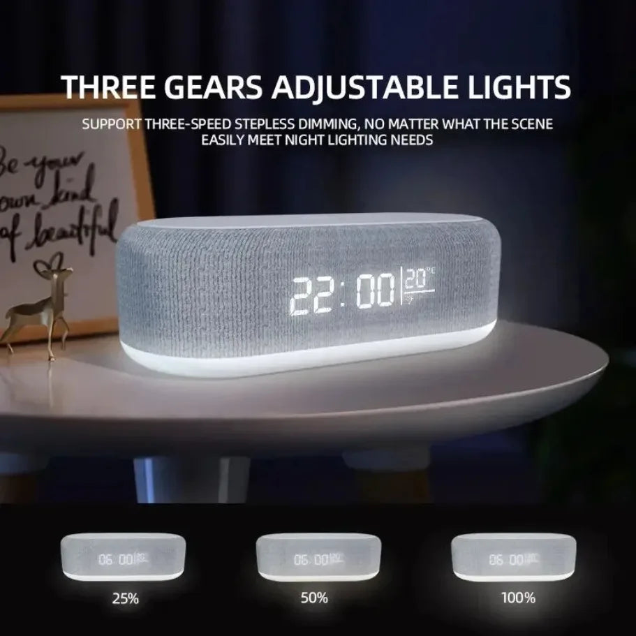 Alarm Clock Wireless Charger - Bedside Fast Charging Dock for iPhone