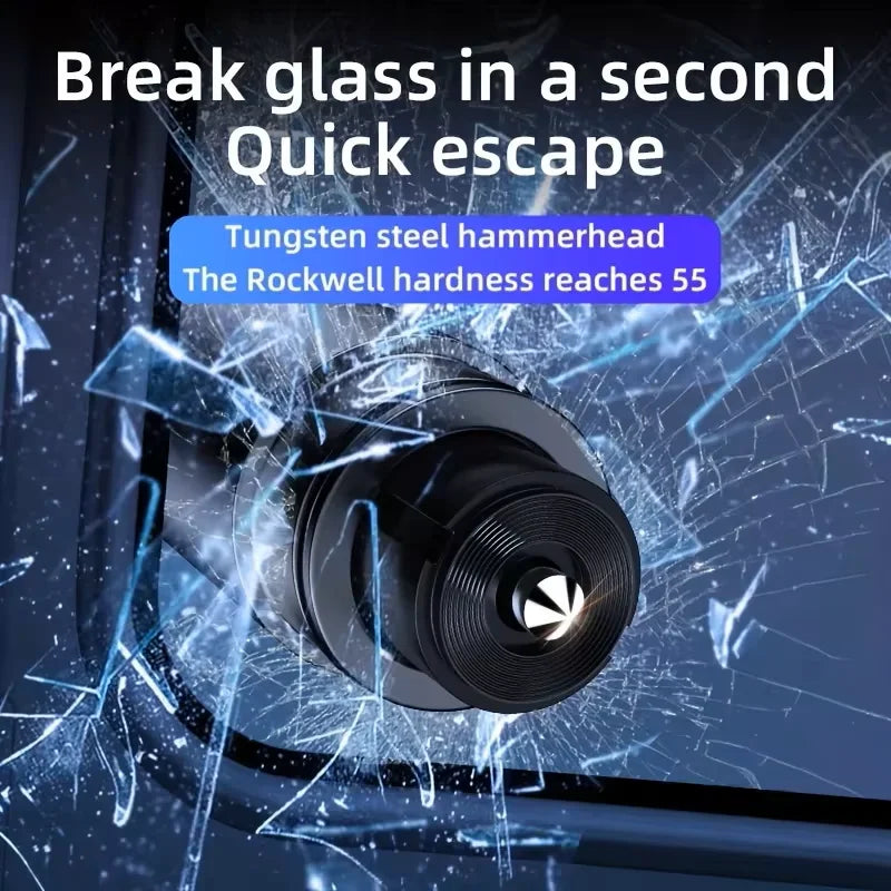 Car Escape Tool - Emergency Glass Breaker for Vehicles, Red or Black