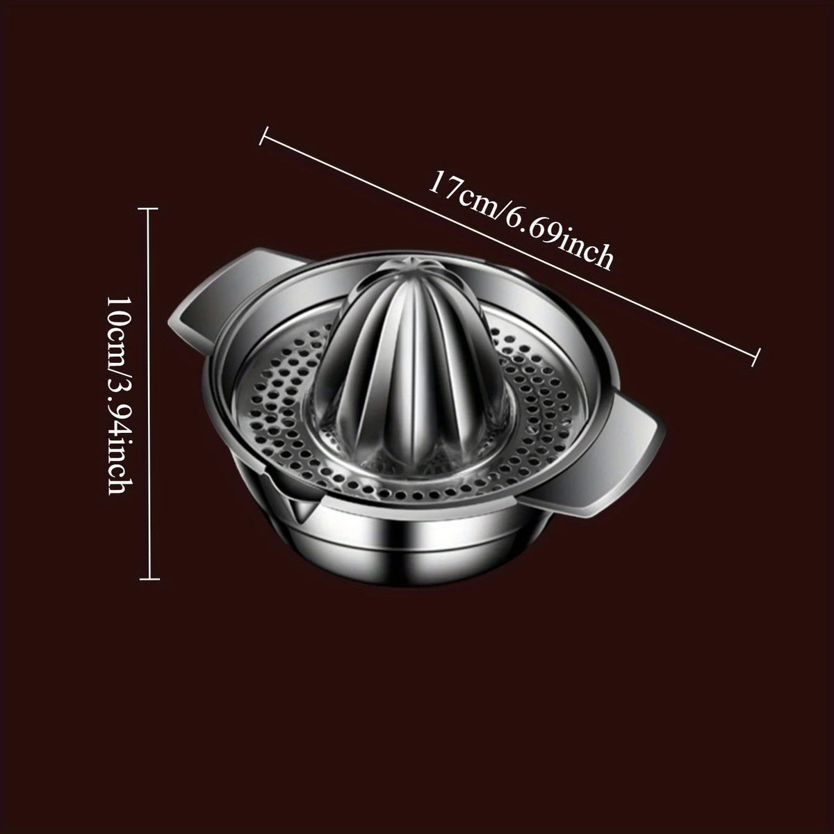 Manual Juicer - Stainless Steel Hand Press Juicer with Juice Bowl for Kitchens