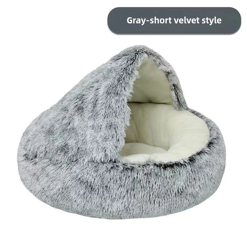 Plush Pet Bed - Soft Warm Bed for Cats and Small Dogs in 40, 50 and 60cm
