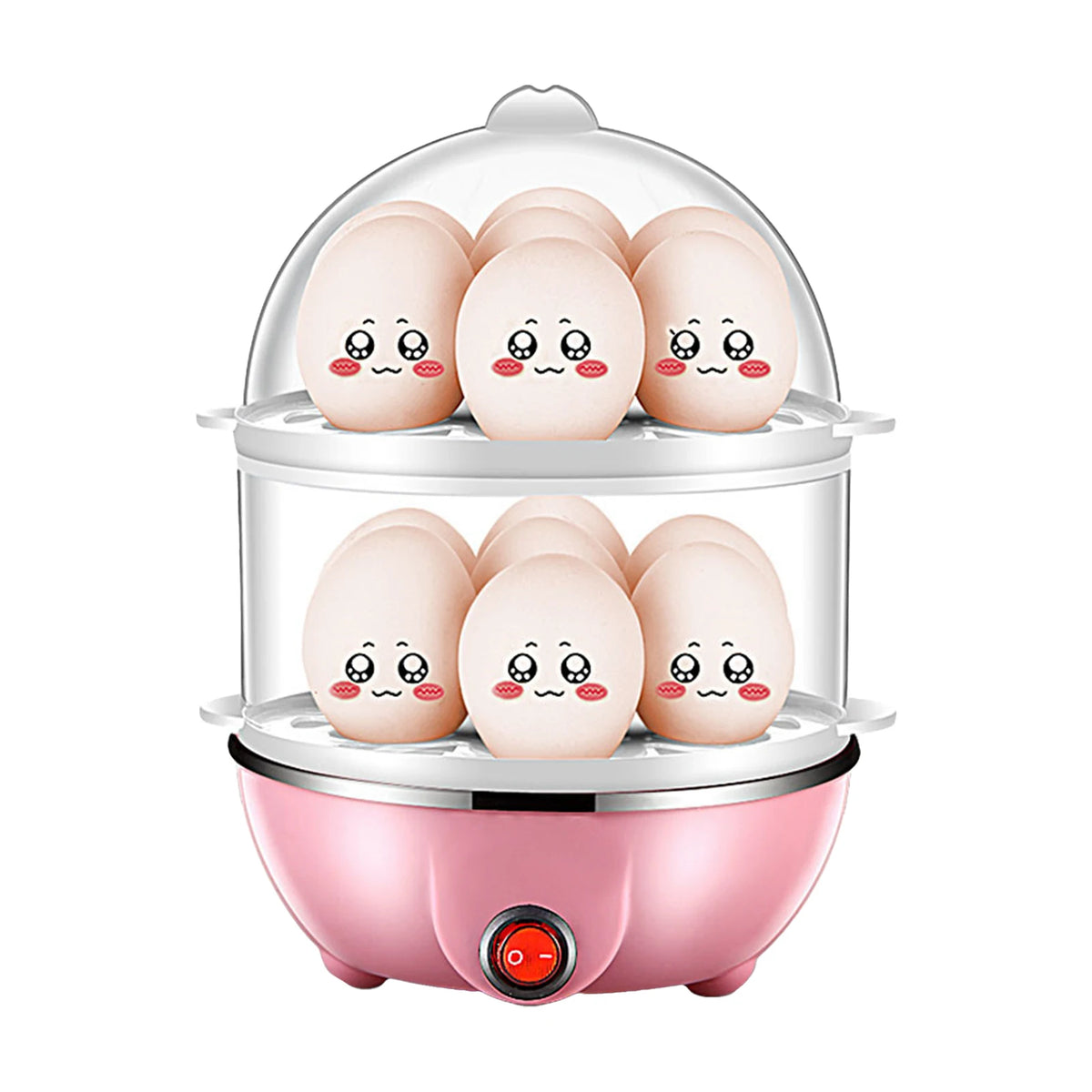 Double Layer Egg Cooker - Electric Egg Steamer with US and EU Plug Options