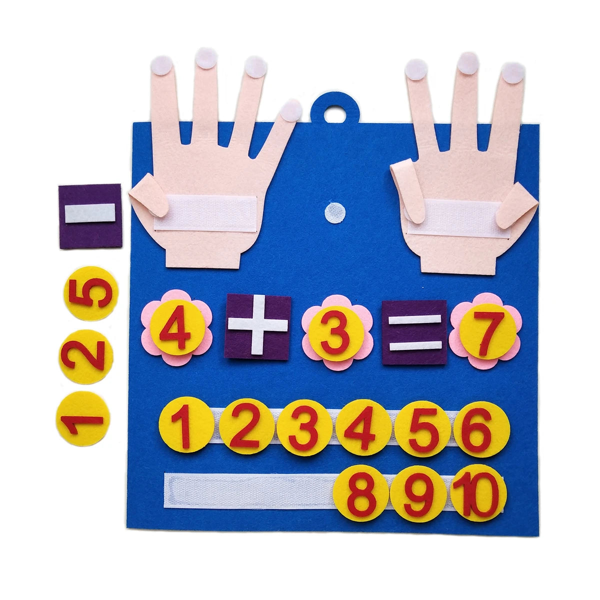 Toddler Montessori Toys - Felt Math Board for Early Counting and Sorting
