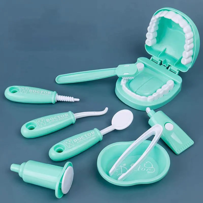 Dental Pretend Play Set - Kids Dentist Role Play Toy Kit in 4 Colours
