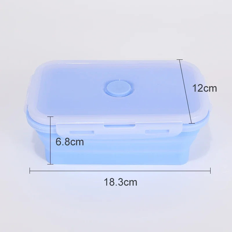 Collapsible Silicone Food Storage Containers - Leakproof Lunch Bowls for Meal Prep