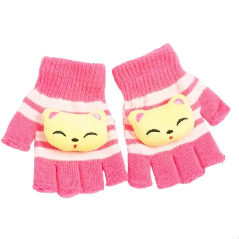 Plush Duck Gloves - Soft Warm Winter Gloves with Animal Design for Kids