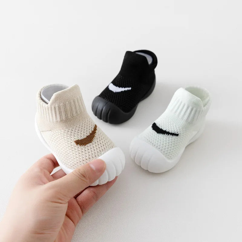 Baby Sock Shoes - Soft Rubber Sole First Walker Shoes in 11.5-15.5cm Sizes