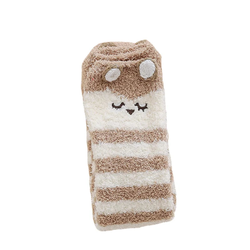 Womens Thigh High Fuzzy Socks - Cozy Soft Warm Pair in EU 34-39