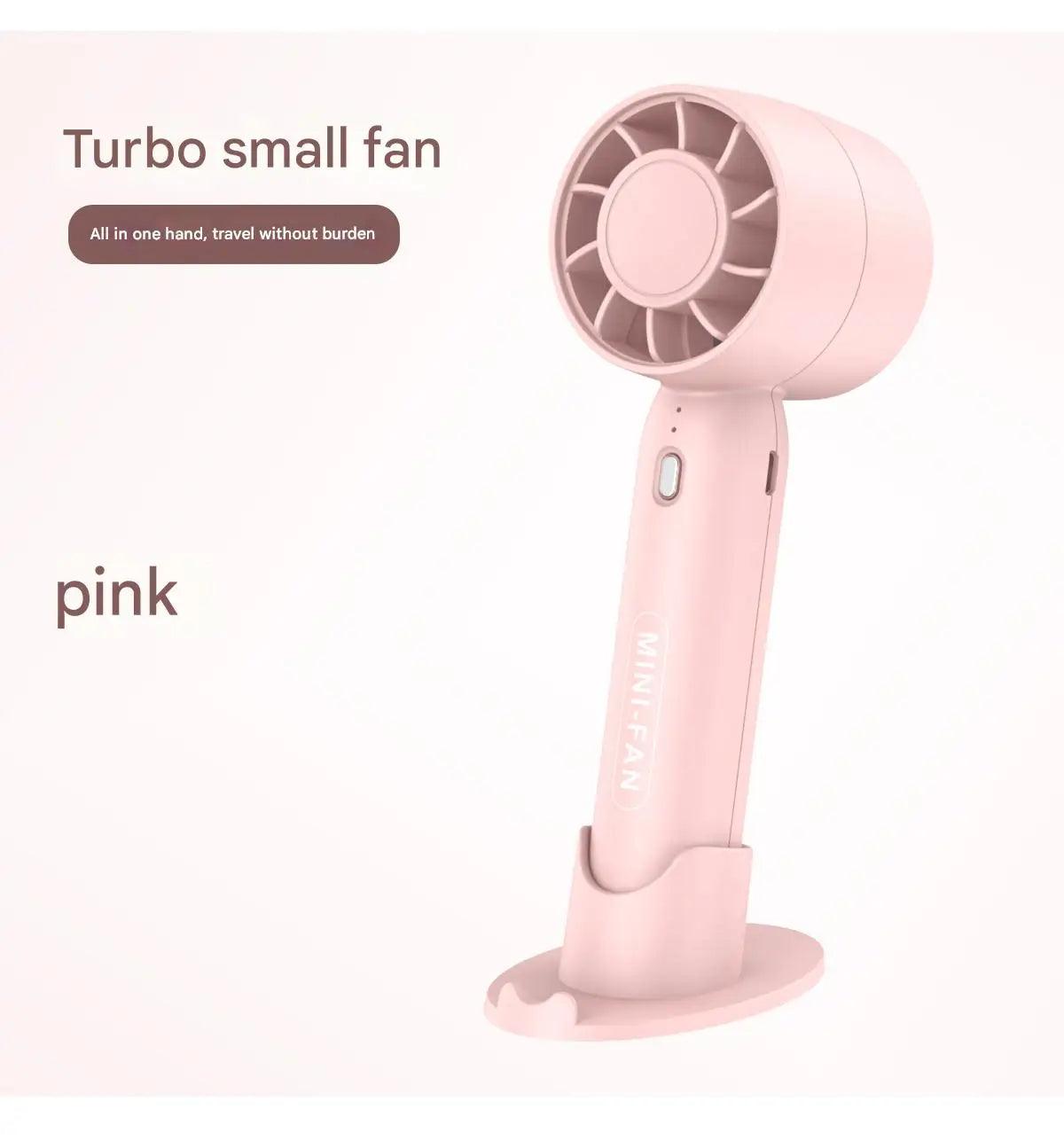 Handheld Turbo Fan - Mini USB Portable Personal Cooling Fan in 3 Colours