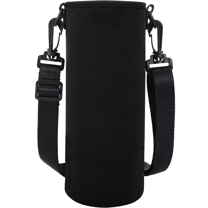 Neoprene Water Bottle Sleeve with Strap - Insulated Bottle Holder Pouch