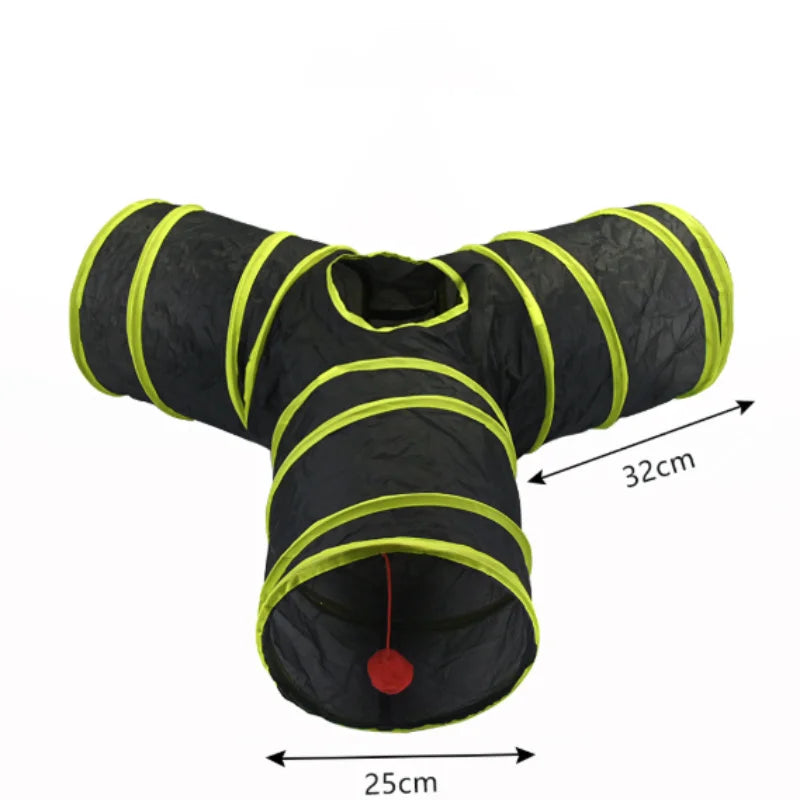 Foldable Cat Tunnel - Collapsible Pop-Up Play Tube for Kittens, Cats and Small Pets