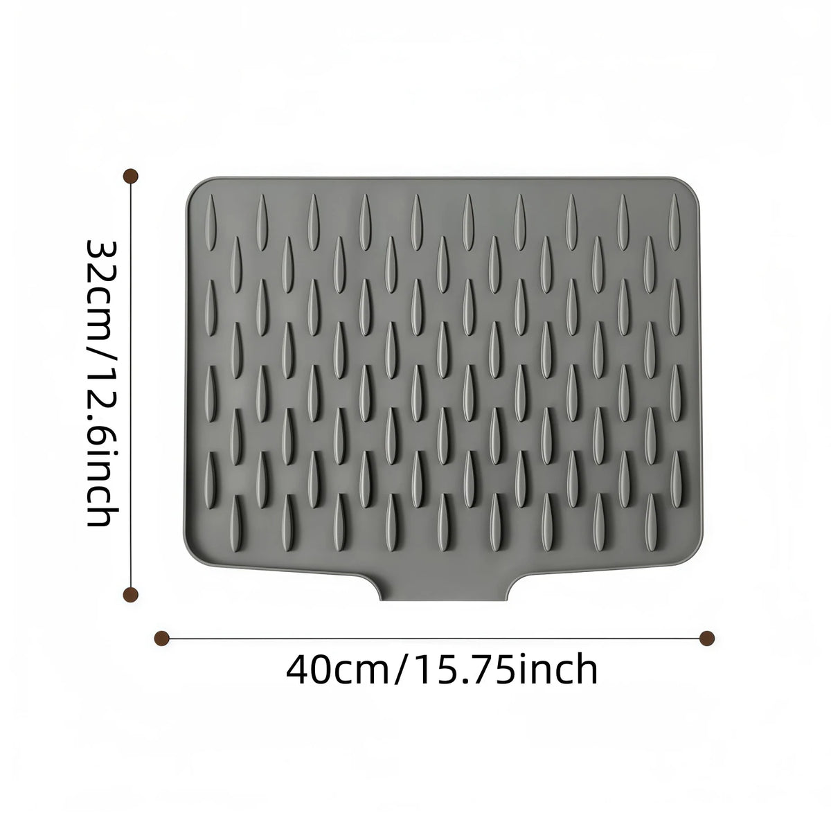 Silicone Dish Drying Mat - Non Slip Kitchen Counter Mat in 3 Sizes