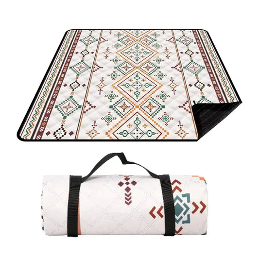 Waterproof Picnic Blanket 200x200cm - Large Beach Mat with Carry Handle