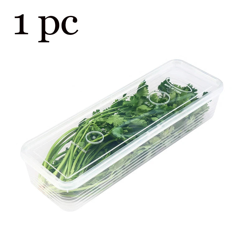 Refrigerator Organiser Boxes - Transparent Fridge Storage Bins, 1 to 4 Pack