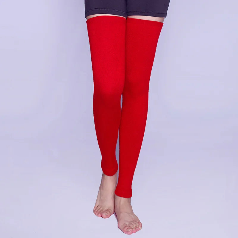 Wool Cashmere Leg Warmers - Thermal Knitted Thigh Highs in 12 Colours