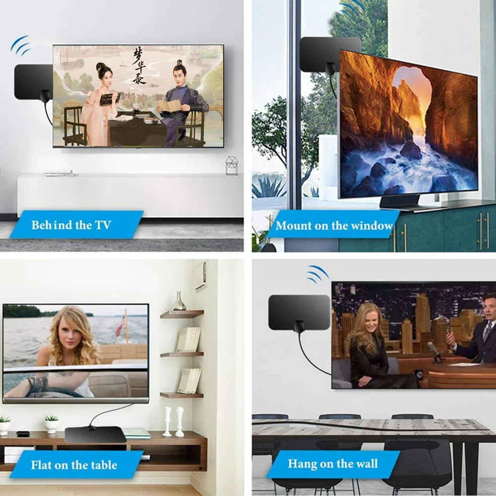 4K Digital TV Antenna - Compact Indoor HDTV Aerial for Home Entertainment