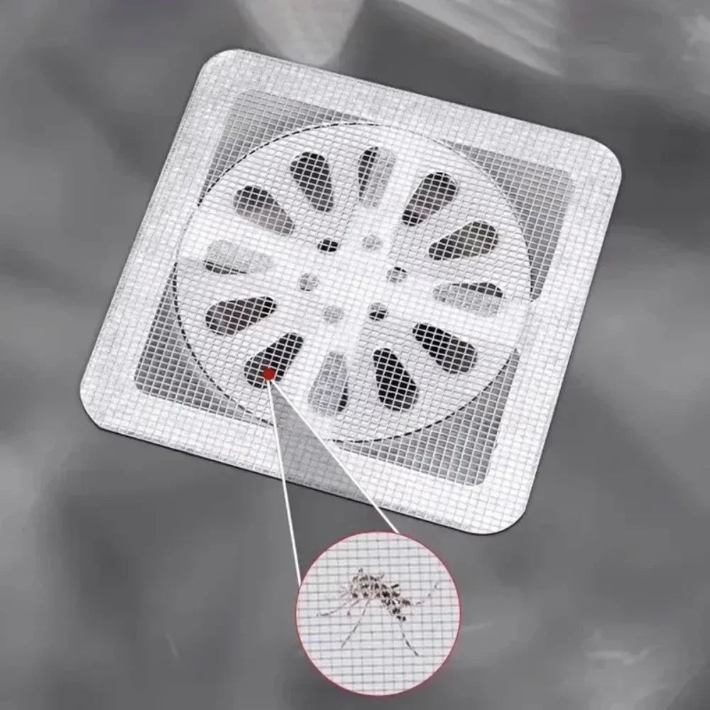 Disposable Shower Drain Covers - 10x10cm Hair Catchers in 1 to 200 Packs