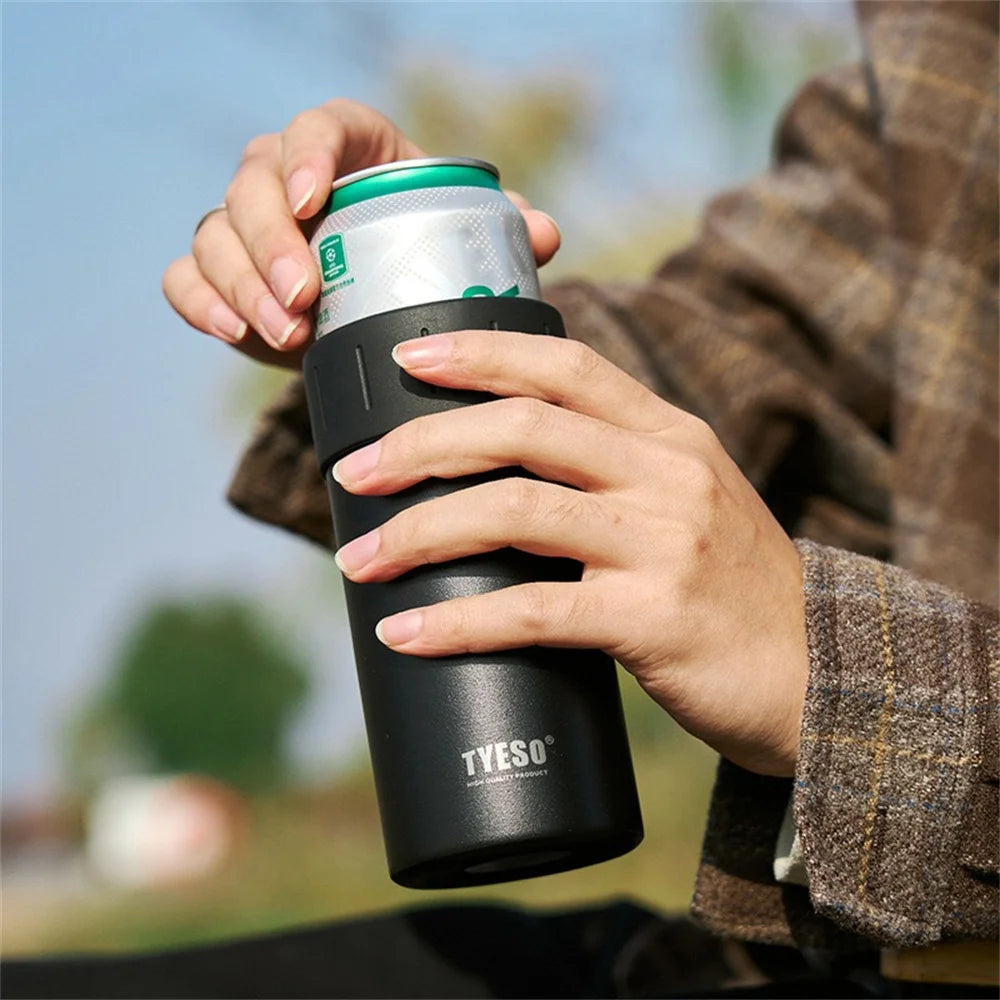Insulated Can and Bottle Cooler - Stainless Steel Double Wall Drink Holder, 350ml and 520ml
