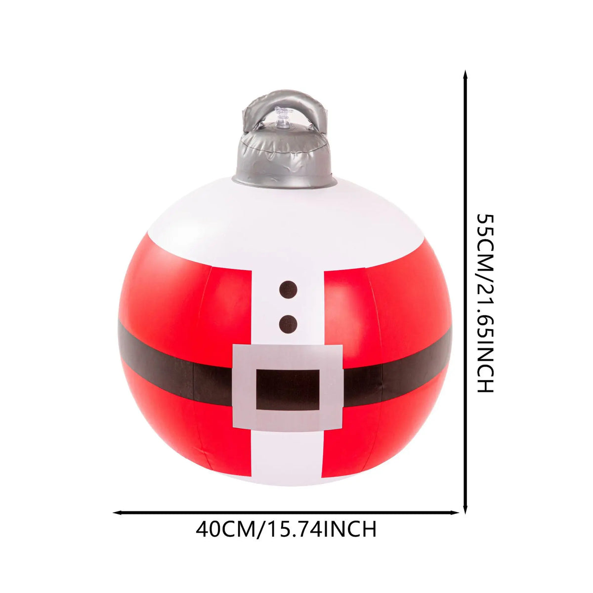Inflatable Christmas Ball - 40cm PVC Outdoor Bauble for Gardens and Trees