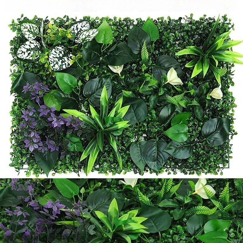Artificial Boxwood Hedge Panels - Fake Grass Wall Tiles for Gardens and Event Backdrops