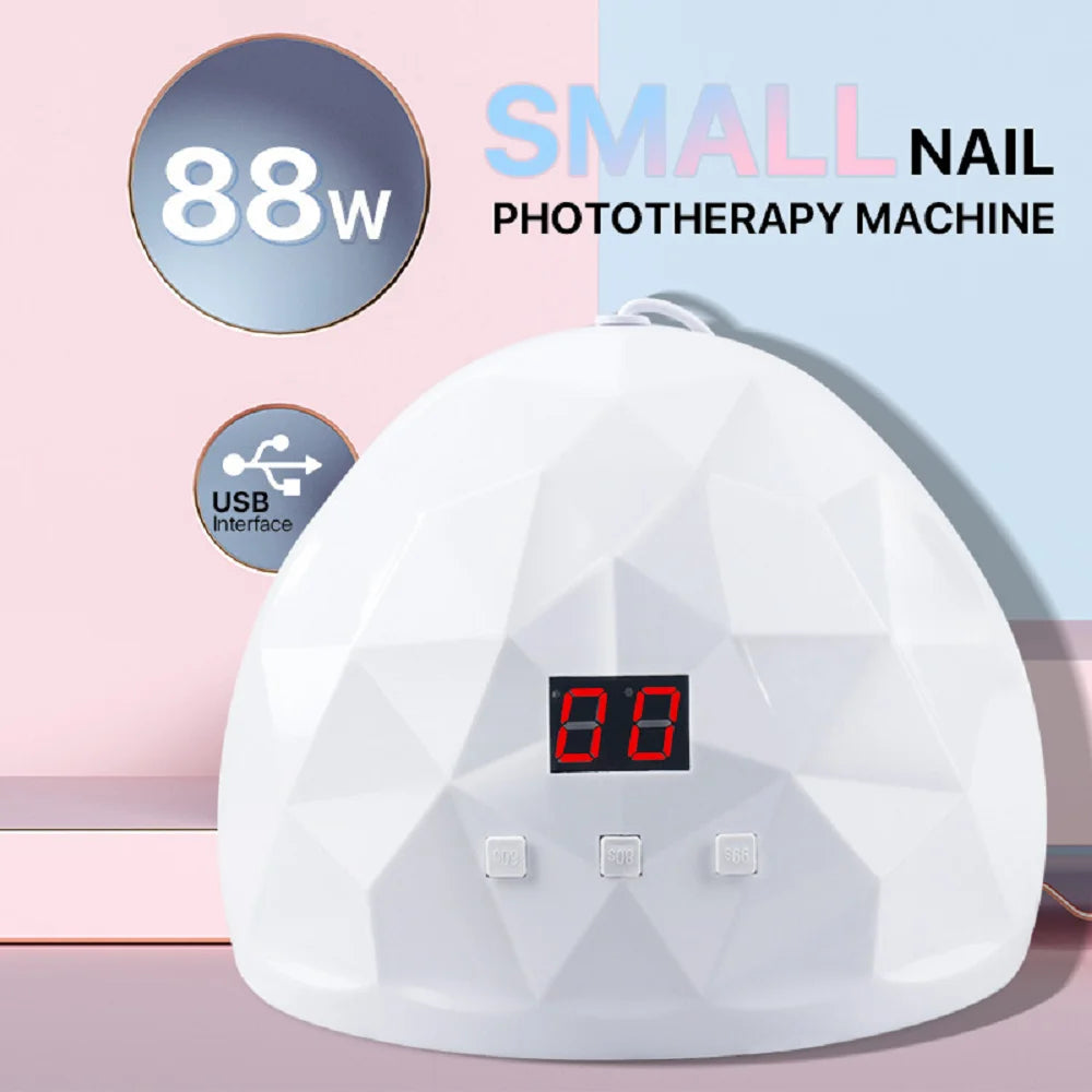 Nail Dryer Lamp - USB Type-C Gel Polish Curing Light for Home Manicures
