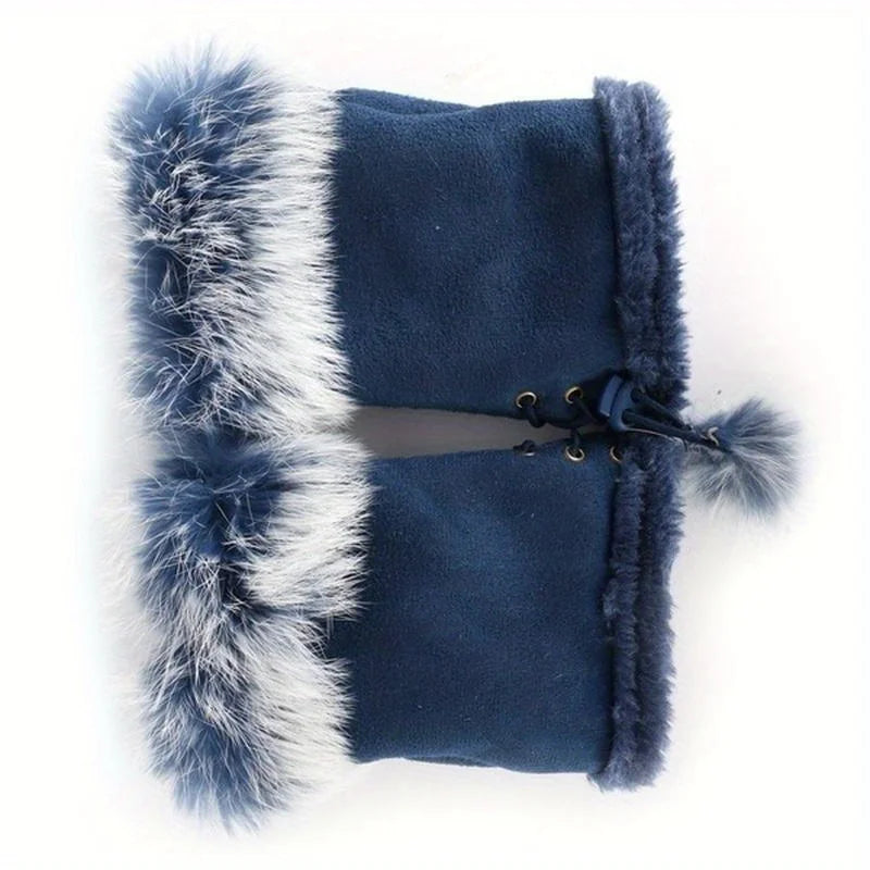 Faux Rabbit Fur Wrist Warmers - Soft Fur Hand Warmers in 9 Colours for Winter