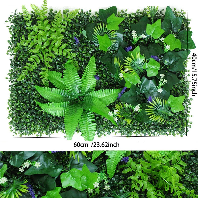 Artificial Boxwood Hedge Panels - Fake Grass Wall Tiles for Gardens and Event Backdrops