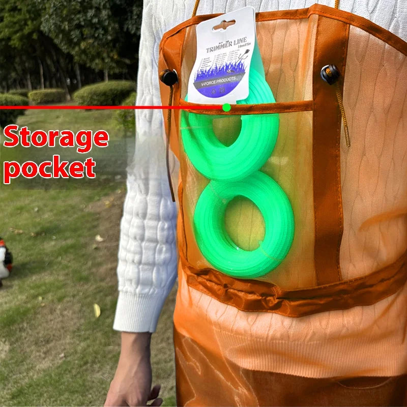 Garden Mowing Apron - Breathable Mesh Apron for Lawn Care and Trimming