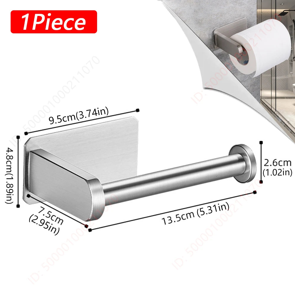 Toilet Paper Rack - Black, Silver or Gold Holder in 1 and 2 Piece Packs