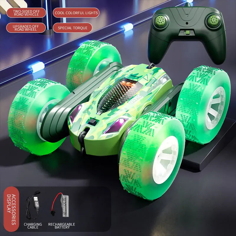 RC Stunt Car - Double-Sided Remote Control Car for Kids in 5 Colours