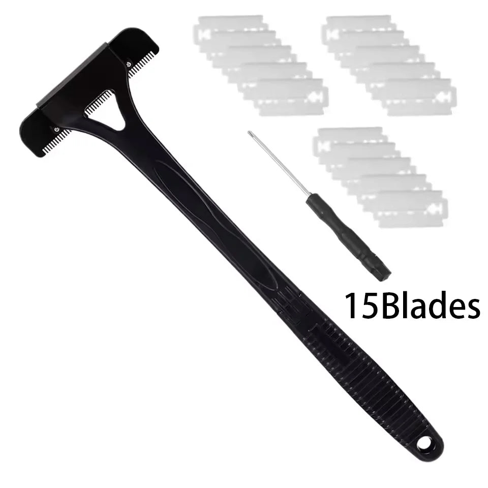 Mens Back Shaver - Long Foldable Handle Body Groomer and Razor for Hard-to-Reach Areas