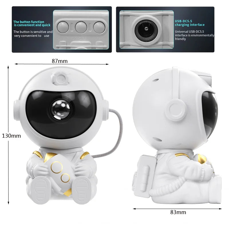 LED Star Galaxy Projector - Rocket and Aircraft Night Light for Kids Bedrooms