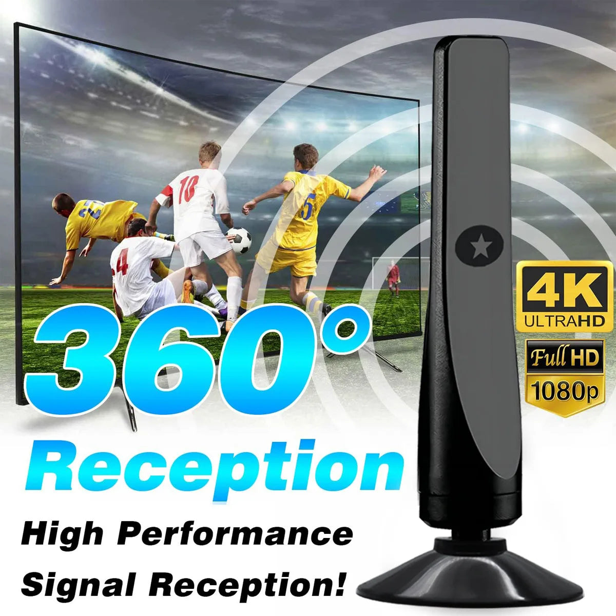 Outdoor Digital TV Antenna - HD Terrestrial Aerial for Indoor and Outdoor Use