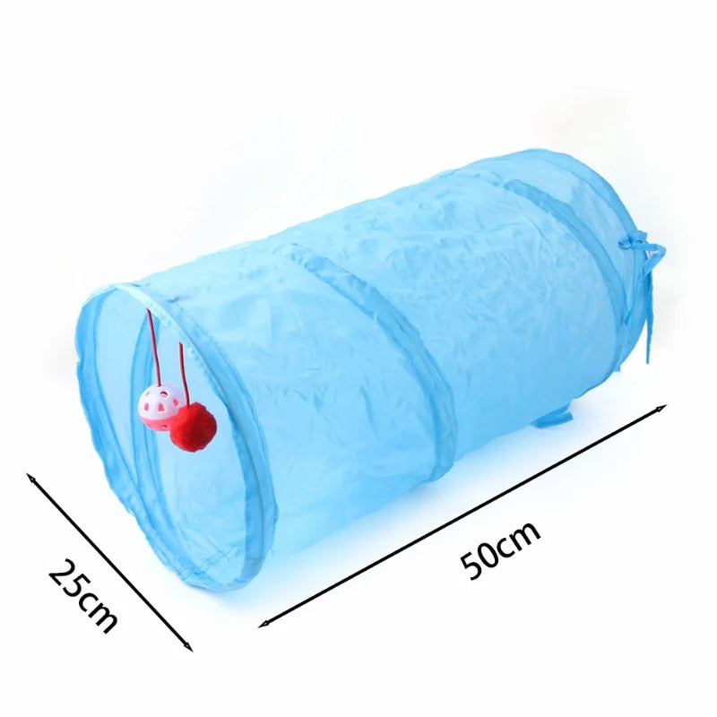 Foldable Cat Tunnel - Collapsible Pop-Up Play Tube for Kittens, Cats and Small Pets