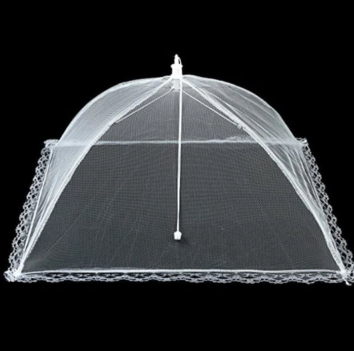 Foldable Mesh Food Cover - Pop-Up Fly & Mosquito Net Tent for Outdoor Dining
