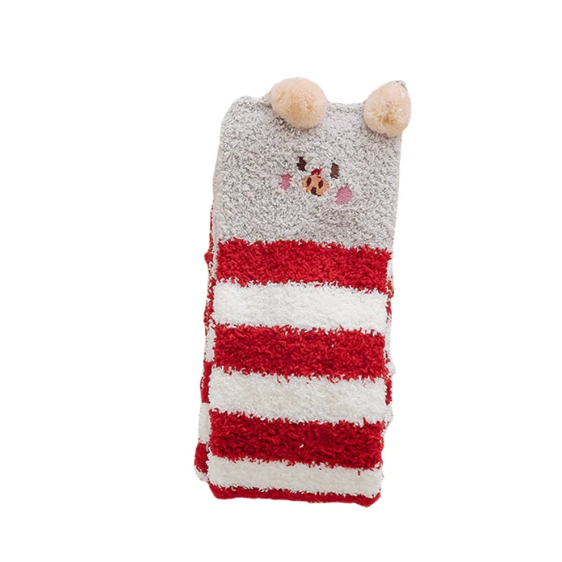 Womens Thigh High Fuzzy Socks - Cozy Soft Warm Pair in EU 34-39