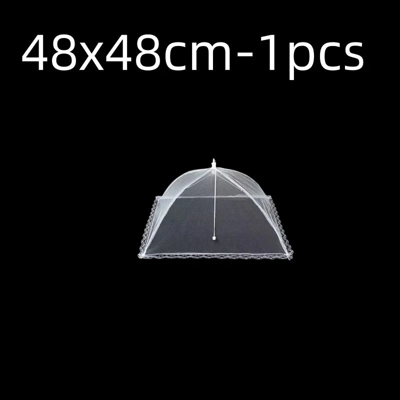 Foldable Mesh Food Cover - Pop-Up Fly & Mosquito Net Tent for Outdoor Dining
