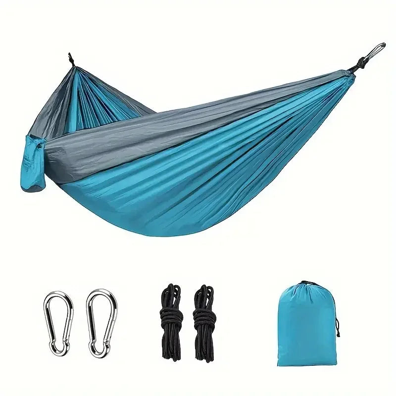 Portable Camping Hammock - Lightweight Parachute Nylon Swing for Backpacking and Travel