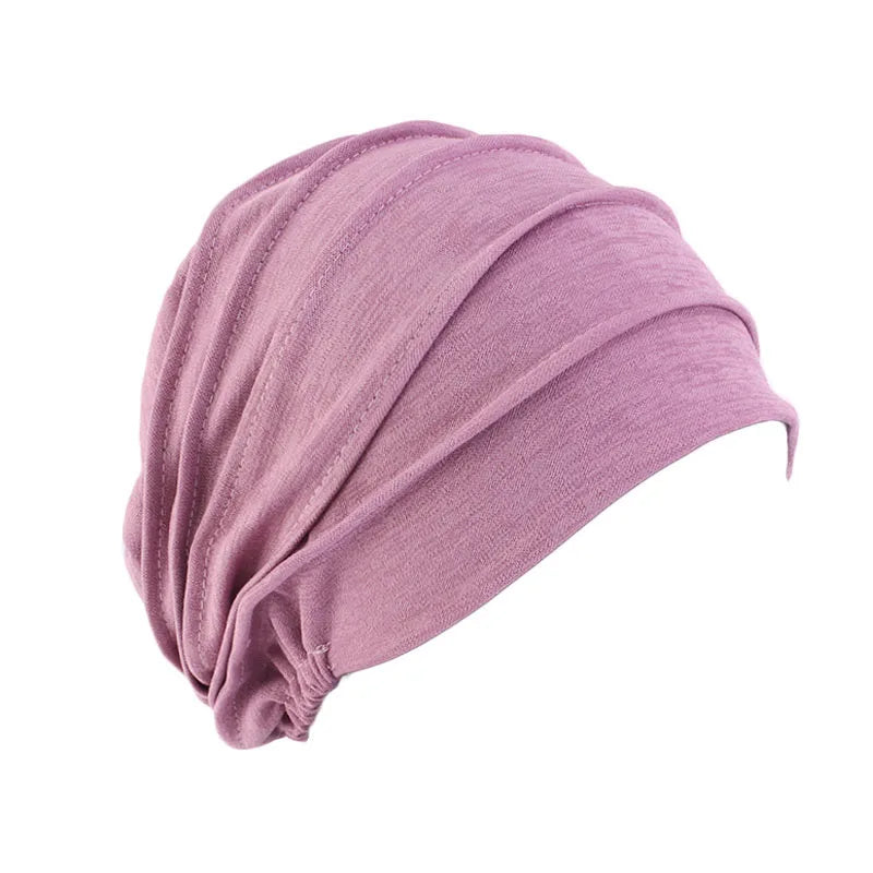 Women's Slouch Beanie - One-Size Elastic Knit Hat in 10 Solid Colours