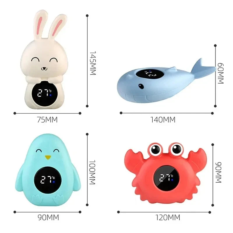 Floating Baby Bath Thermometer - Digital LED Water Temperature Meter for Infant Bath Time