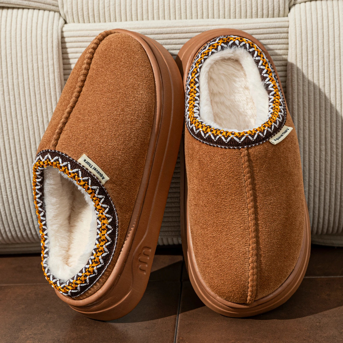 Womens Winter Slipper Boots - Fur Lined Anti Slip Indoor Outdoor Booties